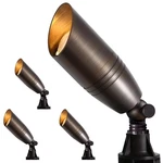 Gardencoin Solid Brass Outdoor Landscape Spotlights, 12v Heavy 4 Pack, Bronze. Fixed Price $174.43.