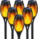 Ikeeruic Solar Torch Lights Flickering Flame Outdoor Waterproof Garden Yard. Fixed Price $69.99.