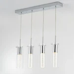 Artika Bubble Flow 4 Light Pendant Elegant Glass Fixture Chrome. Fixed Price $149.00.