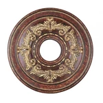Livex Lighting Ceiling Medallion In Verona Bronze With Aged Gold Leaf Accents. Fixed Price $182.99.