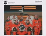 Sts-100 Nasa Crew Portrait Iss Orbit Photo 2001 - Original Litho. Fixed Price $40.00.