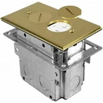 Orbit Flb-r1g-br Floor Box Round 1-g W/ Duplex Recep(t.r.), Adjust.box,brass. Fixed Price $50.00.