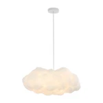 Jonathan Y 23" White 2light Silk Cloud Pendant Modern Contemporary Bohemian. Fixed Price $82.50.