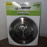 Light Fixture Canopy Kit Ceiling Antique Brass 5 Inch 60215 New In Package. Fixed Price $7.14.