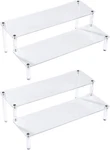 Bycy 2 Pack 2-tier Clear Acrylic Display Stand Tier - Pack,. Fixed Price $27.49.