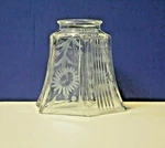 2.25" Fitter Frost Lead Crystal Hexagon 83634 New Fan Glass Glassware Wow!. Fixed Price $19.95.
