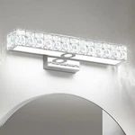 Solfart Crystal Bathroom Vanity Lights Over Mirror, Chrome Light Fixtur. Fixed Price $88.33.