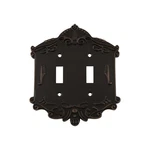 Nostalgic Warehouse Vic Swplt T2 Bronze Victorian Double Switch Wall Plate. Fixed Price $46.50.