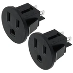 Meetoot 2pcs 3pin Power Outlet Socket Jack Connector Round Us Type.... Fixed Price $11.48.
