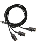 Vintage Triple Light Socket Pendant Hanging Cord Plug-in Fixture Cor. Fixed Price $28.81.