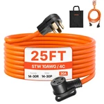 Vevor 25 Ft Dryer Extension Cord 4-prong Nema 14-30p To 14-30r 30a. Fixed Price $75.90.