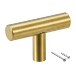 Uxcell 2"lx 1"d Stainless Steel Single Hole T Bar Pull Handle Gold Tone 6 Pcs. Fixed Price $9.90.