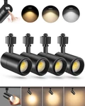 Vanoopee 3-color Zoomable 30w Led Track Lighting Heads Dimmable, Black. Fixed Price $184.17.