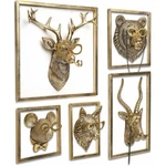 Animal Head Wall Decor Set Of 5 Resin Pieces With Metal Frame Newinhome 3d. Fixed Price $75.00.