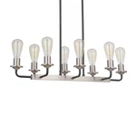Craftmade 50378 Randolph 8 Light 30"w Linear Chandelier - Flat Black / Brushed. Fixed Price $188.13.