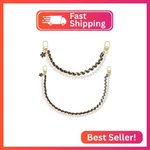 Uxcell 2pcs 17.7''/10.2'' Pearl Purse Double Chain, Metal Extender. Fixed Price $14.20.