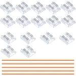 Goming 10mm/0.39in Cct Cob Led Strip Connector Kit 4pin 10pcs To Wire T.... Fixed Price $18.42.