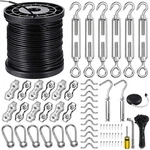 Blika 300ft Stainless Steel 304 Wire Rope String Light Hanging Kit Outdoor. Fixed Price $59.98.