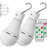 Flyhoom Usb Rechargeable Light Bulbs With Remote, 4 2 Pack, 180lm Daylight. Fixed Price $28.39.