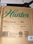 Hunter Model 53313 52 White Ceiling Fan. Fixed Price $120.00.