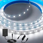 Inextstation 12v Led Strip Light White 6000k, With Plug/16.4ft,. Fixed Price $24.24.