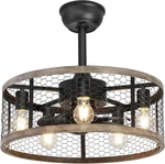 20'' Rustic Farmhouse Ceiling Fan With Lights & Remote, 6 Speeds, Reversible. Fixed Price $248.99.