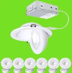 Popanu 6-inch Gimbal Recessed Light - 12w 90 Tilt 360 Rotation, 5cct 2700k.... Fixed Price $49.99.