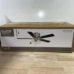 Hampton Bay Clarkston Ii 44" Led Indoor Brushed Nickel Ceiling Fan W/light. Fixed Price $49.49.