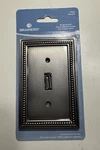 Brainerd 19054 Single Switch Wall Plate Brushed Satin Pewter Beaded New. Fixed Price $9.99.