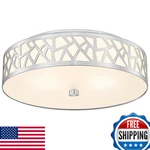 Vicnie 2-light 12" Flush Mount Ceiling Light Brushed Nickel Frosted Glass. Fixed Price $64.78.