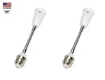 2 Pack 8" Flexible Light Bulb Lamp Socket Adapter Extender 360 Adjustable E27. Fixed Price $9.99.